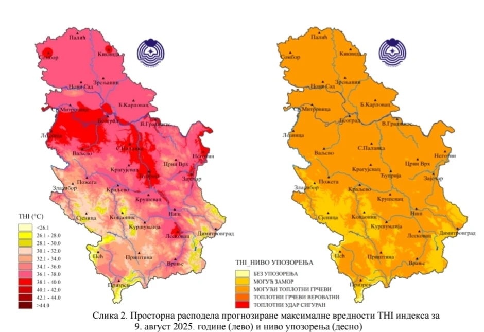 THI indeks za subotu, 9. avgust