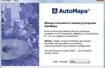 Menu programu do aktualizacji AutoMapy dla systemu Windows (CE, Mobile a także wersji na komputer PC).