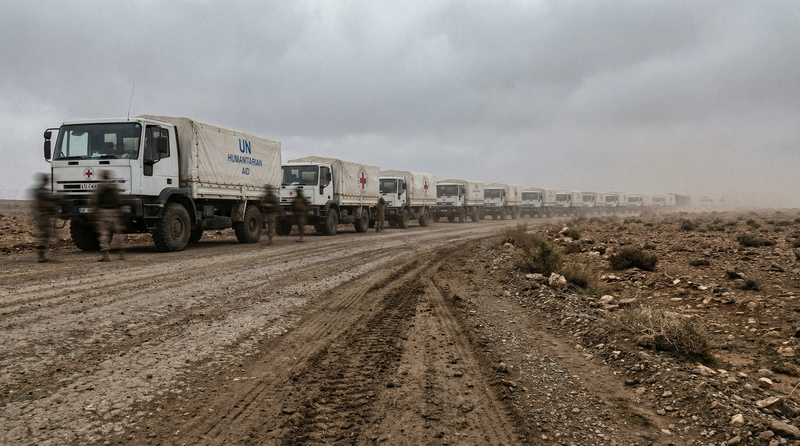 24 camions de l'ONU en route vers Kobané encerclée et privée de vivres