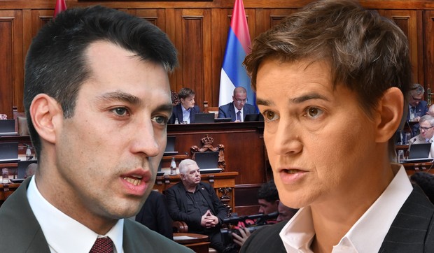 Dobrica Veselinović i Ana Brnabić 