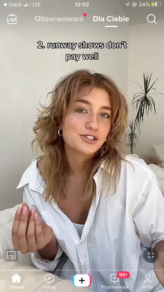 &quot;Czego nie powiedzą ci modelki?&quot; / TikTok @nikiivictoria