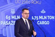 Marcin Horała jeszcze jako pełnomocnik rządu PiS ds. Centralnego Portu Komunikacyjnego.