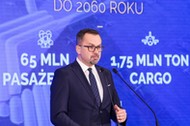 Marcin Horała jeszcze jako pełnomocnik rządu PiS ds. Centralnego Portu Komunikacyjnego.