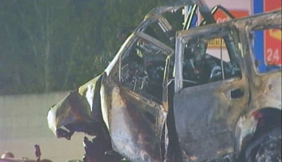 Ostaci automobila u kom su se vozili studenti