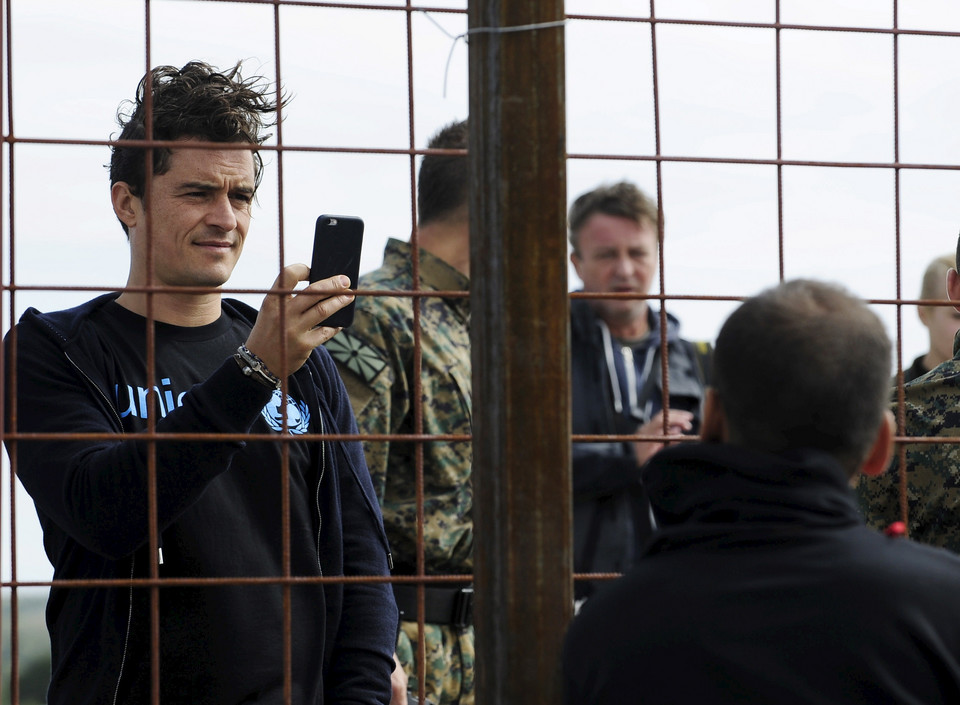 Orlando Bloom w obozie uchodźców