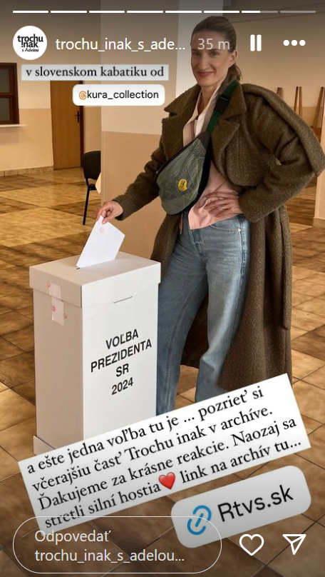 Adela Vinczeová počas prezidentských volieb 2024.
