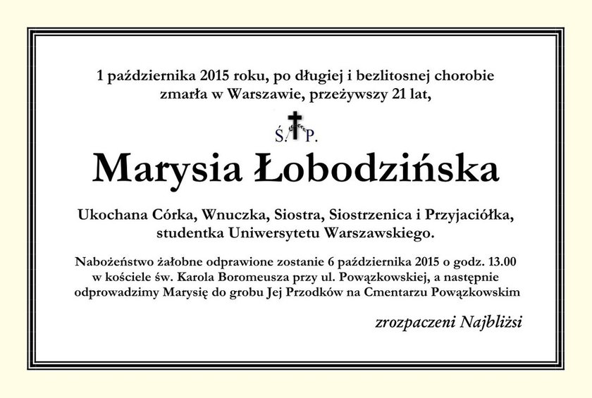 Pożegnanie Marii Łobodzińskiej