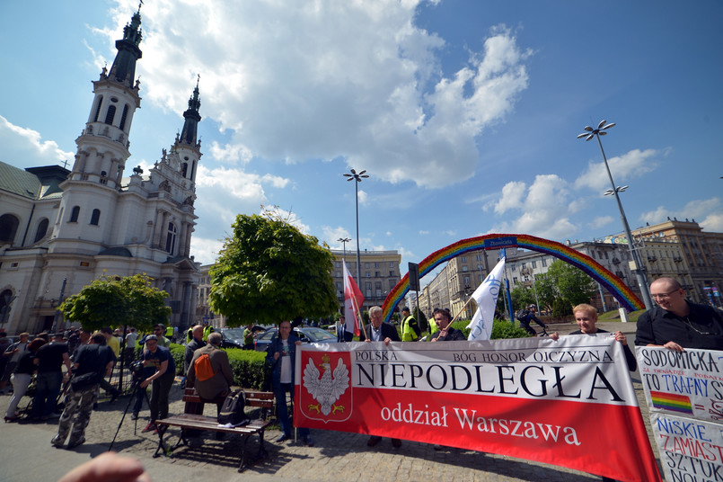 W demonstracji brało udział około stu osób.