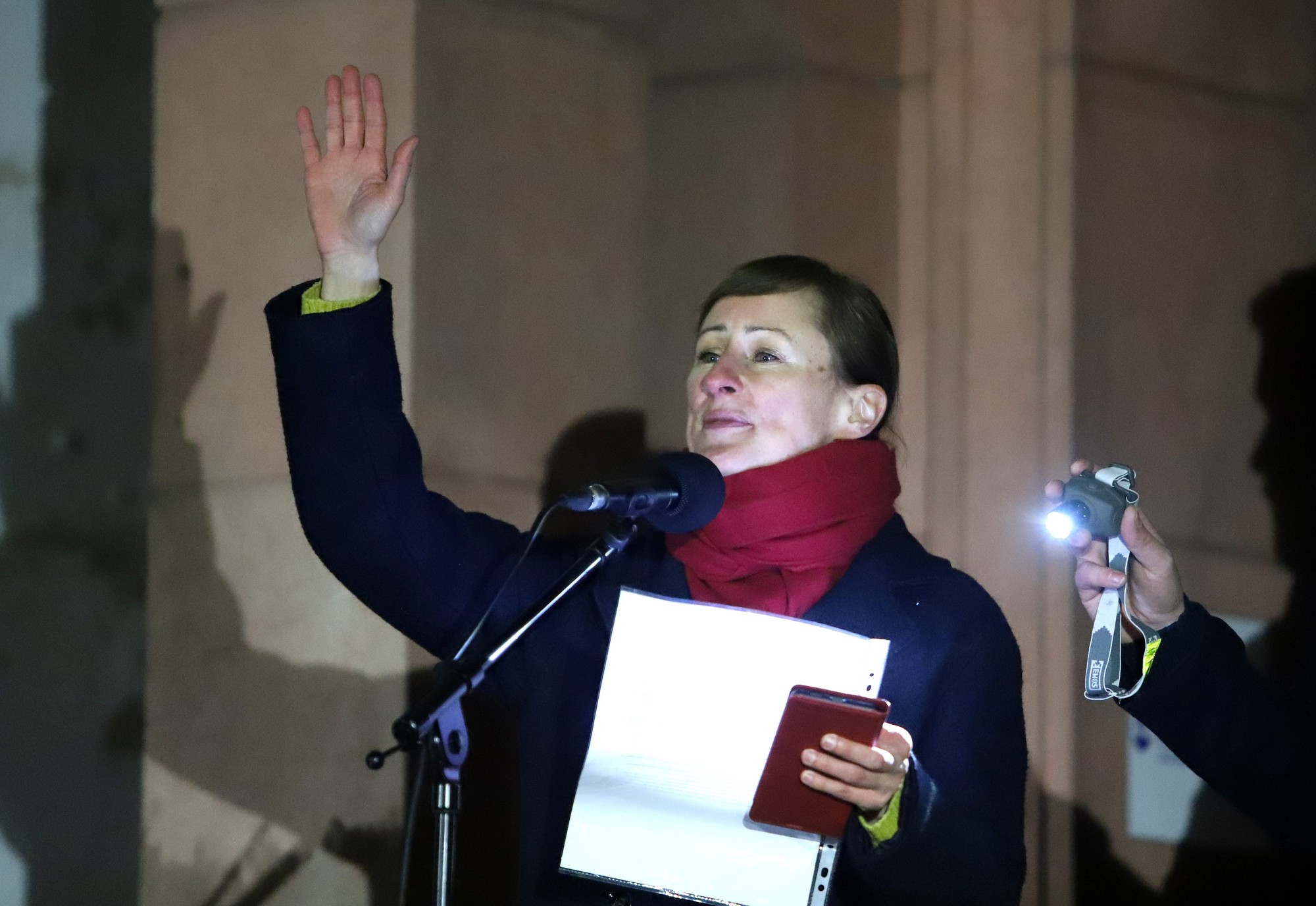 Protivládny protest v Banskej Bystrici (19. december 2023).