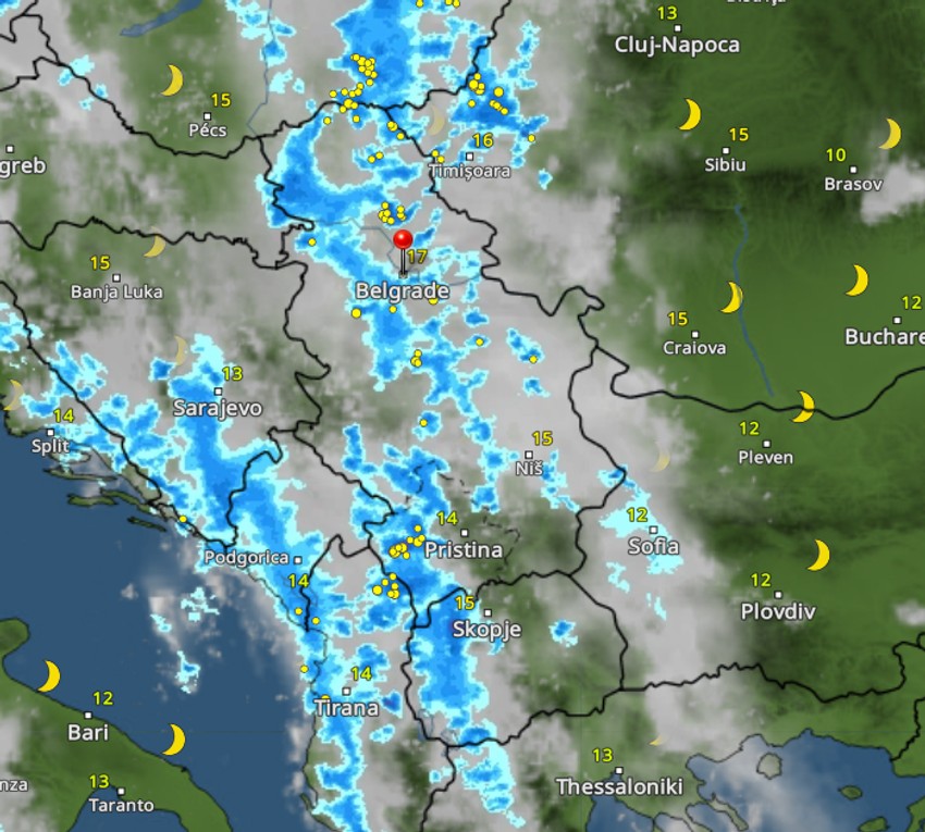 Nevreme u ponoć između četvrtak i petak
