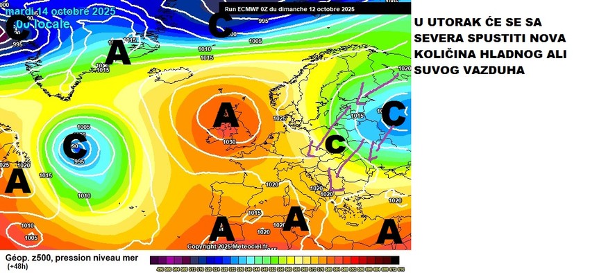 Od utorka zahlađenje