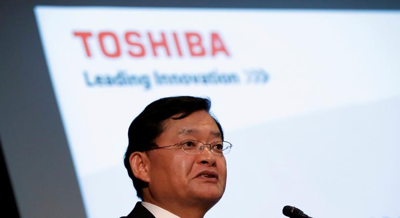 Toshiba Corp chief executive Nobuaki Kurumatani.
