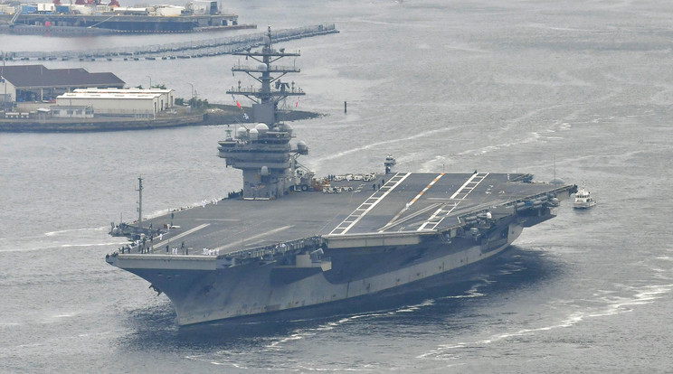 Az amerikaiak a USS Ronald Reagent is elindították a Koreai-félsziget felé. /Fotó: AFP