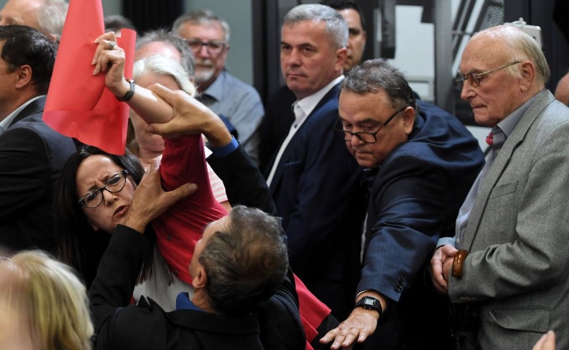 Incydent podczas spotkania premiera w Łodzi