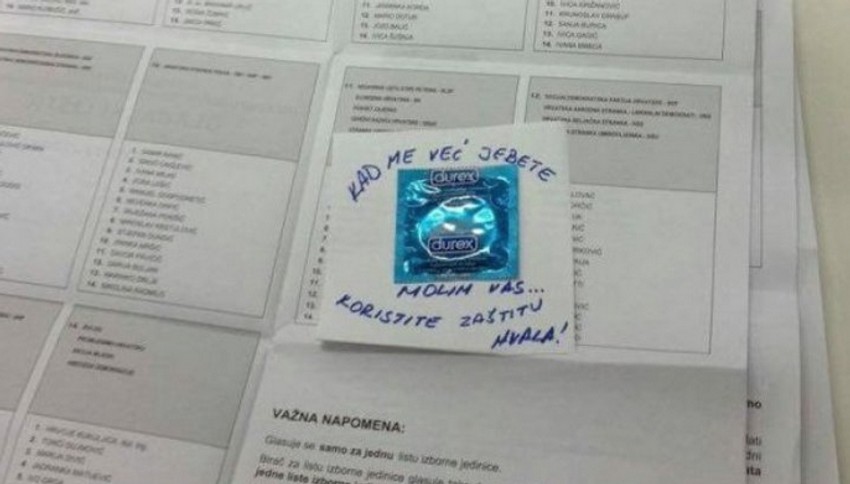 Duhoviti splitski glasač i njegovo "umetničko delo"