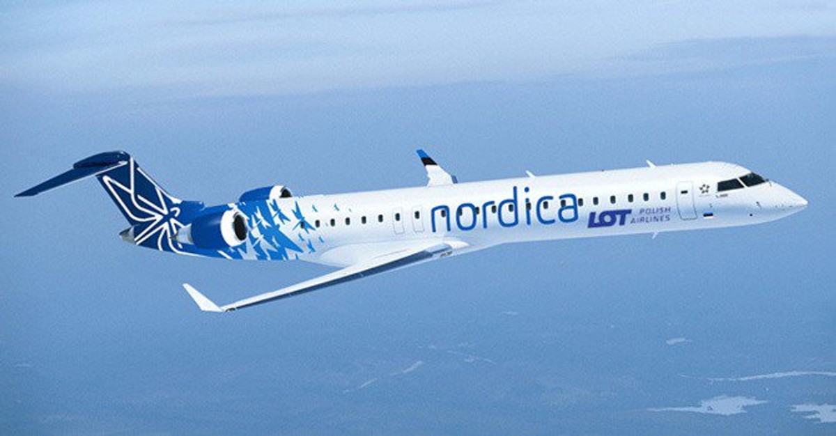 Bombardier w barwach Nordica LOT