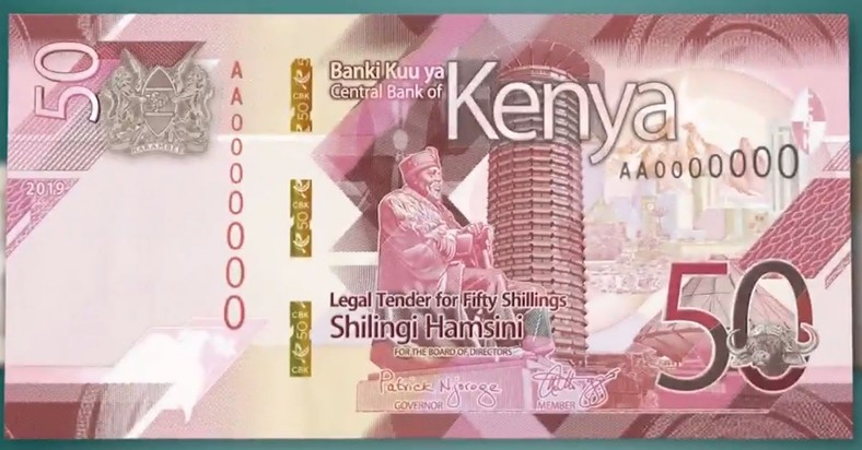 Face of new Sh50 Kenyan bank note with 7 security features launched on Madaraka Day 