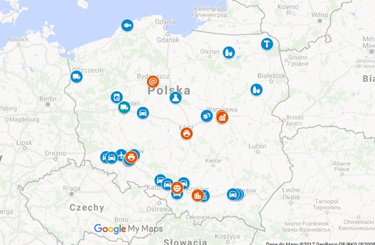 Interaktywna mapa inwestycji zagranicznych w Polsce. To tu trafia najwięcej pieniędzy