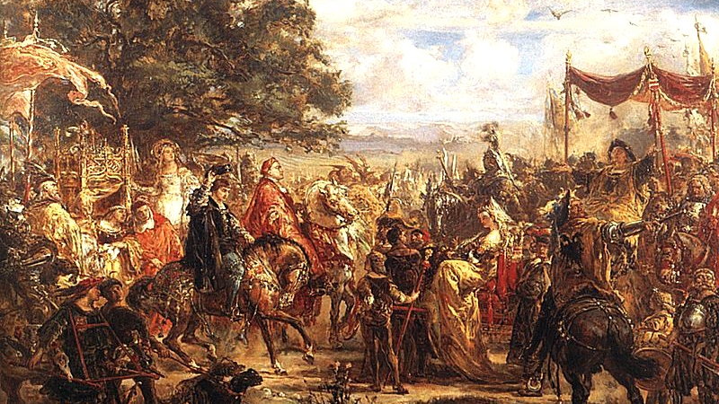 Zjazd królów Jagiellonów z cesarzem Maksymilianem pod Wiedniem, obraz Jana Matejki