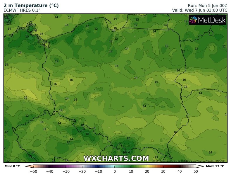 To będzie ciepła noc. Temperatura spadnie do 14-16 st. C