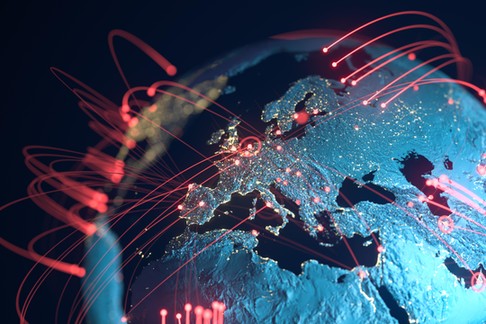 Global Connection Lines - Data Exchange, Pandemic, Computer Virus