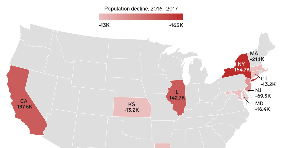 People are leaving these 10 states in the highest numbers | Business ...