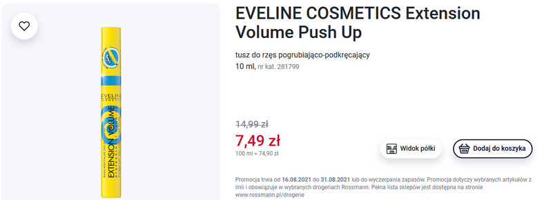 EVELINE COSMETICS Extension Volume Push Up