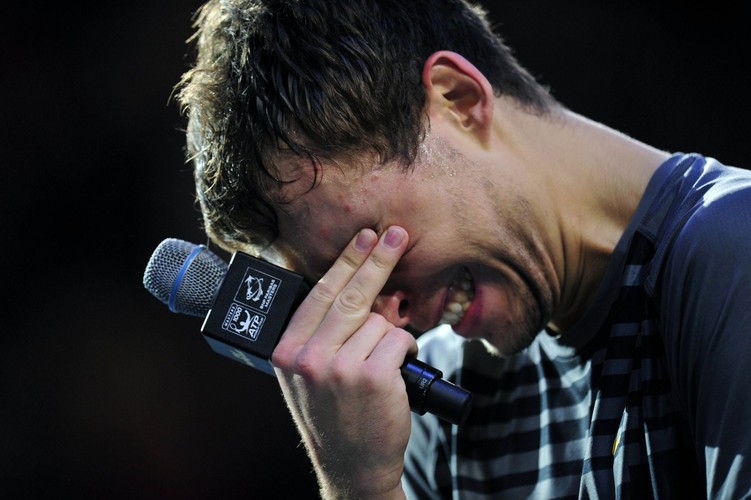 Jerzy Janowicz po kolejnym zwycięstwie w Paryżu nie może opanować łez