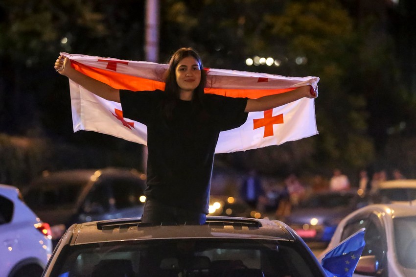 Protest u Tbilisiju, Gruzija, 2. maja