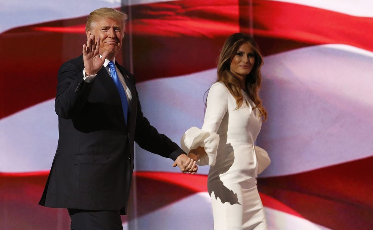 Donald Trump z małżonką