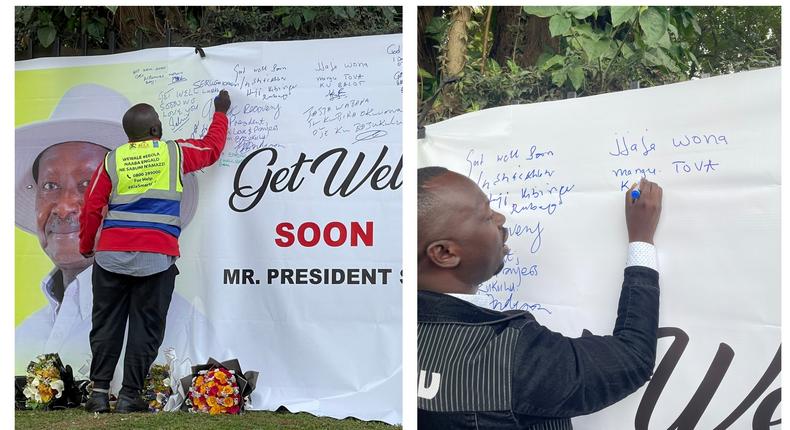 Members of the public can deliver their well wishes to President Museveni