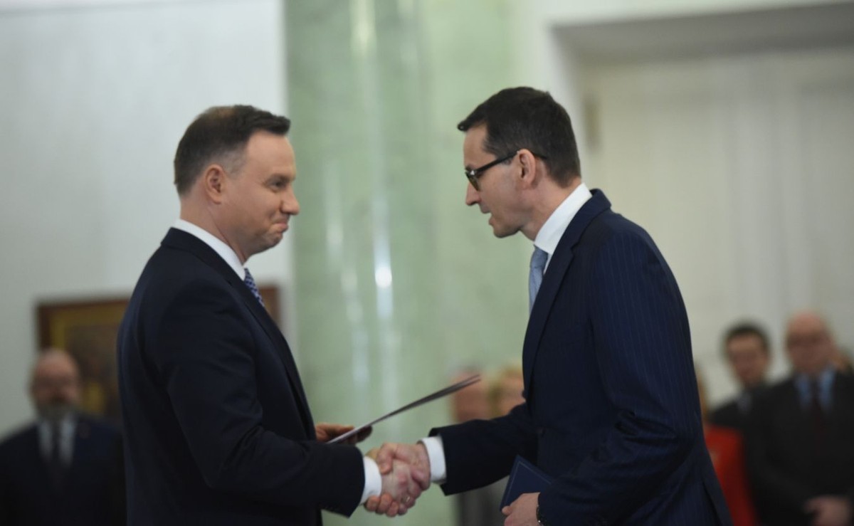 Prezydent Andrzej Duda i premier Mateusz Morawiecki