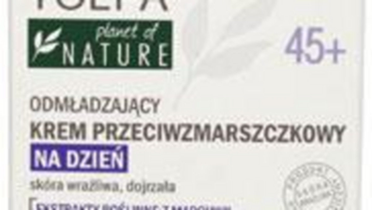 Krem przeznaczony dla osób po 45 roku życia. Dzięki naturalnym ekstraktom roślinnym krem doskonale wygładza istniejące zmarszczki, ujędrnia i odbudowuje skórę. Wspomaga procesy regeneracji, zwiększa witalność i sprężystość. Skóra staje się wyraźnie odmłodzona. Zawiera ekstrakty roślinne z marchwi i kwiatów koniczyny, biotynę, witaminę E.
Cena: 27,99 zł (50 ml)