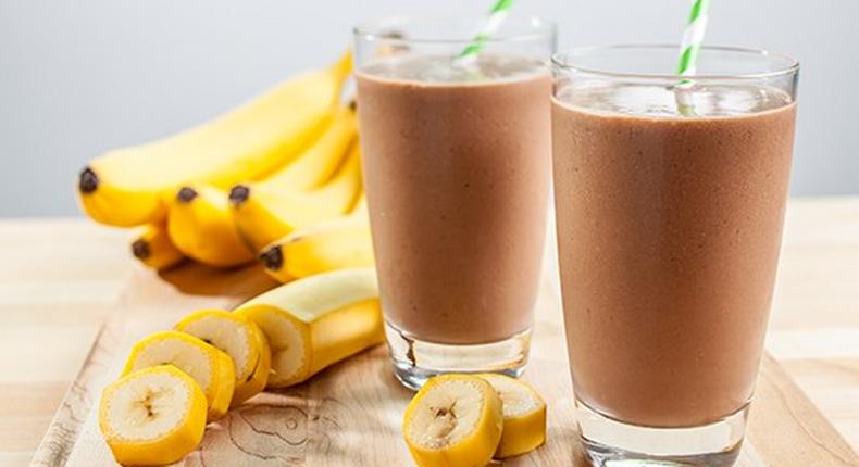 Chocolate banana smoothie