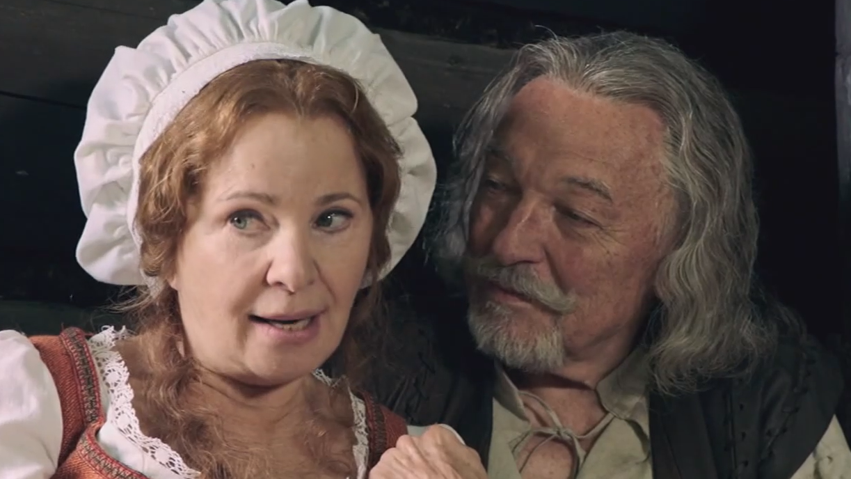 Kamila Magálová a Karel Gott v rozprávke Keď draka bolí hlava. 