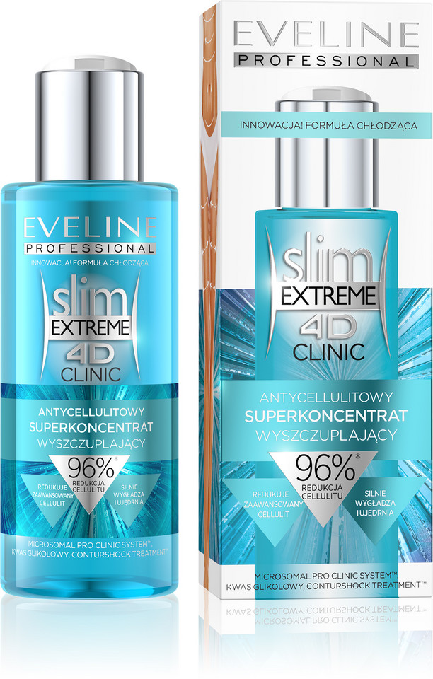 Eveline Cosmetics Slim Extreme 4D Clinic ANTYCELLULITOWY   SUPERKONCENTRAT WYSZCZUPLAJĄCY