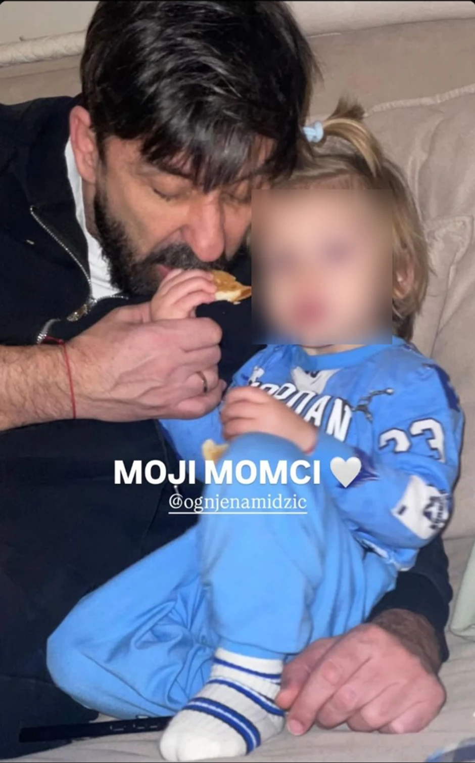 Ognjen Amidžić sa sinom Perunom