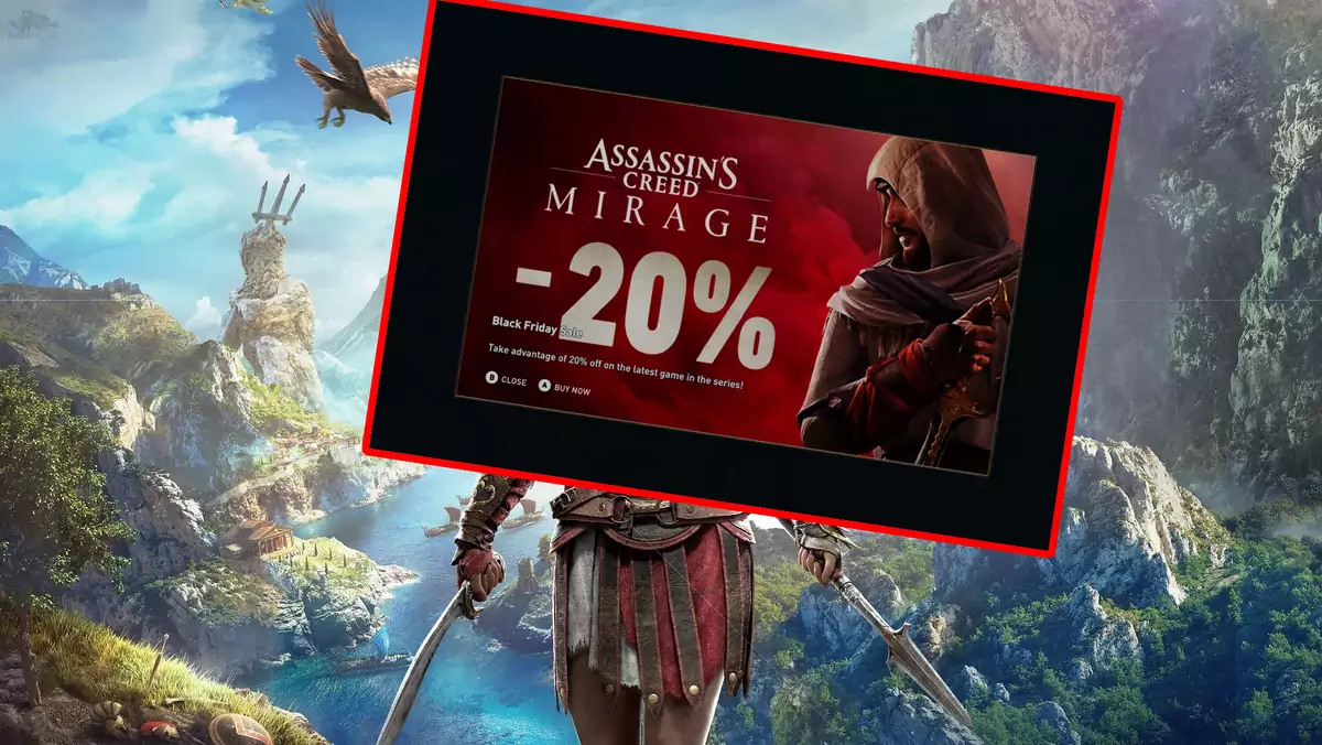 Reklama wyświetlana w Assassin's Creed Odyssey