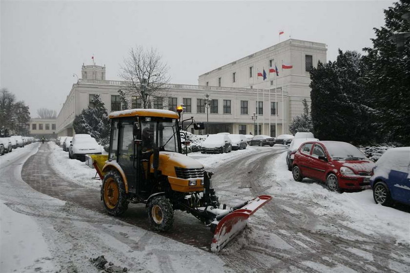 Sejm, odsnieżanie, zima, śnieg