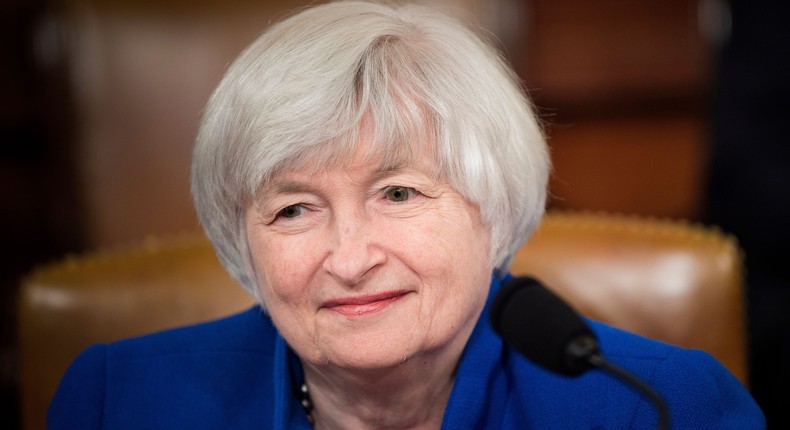 Federal Reserve Chairman Janet Yellen waits for a hearing of the Joint Economic Committee on Capitol Hill, November 29, 2017.
