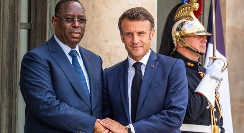 Macky Sall et Emmanuel Macron, lors d'une rencontre à l'Elysée le 23 juin 2023. - Alexis Jumeau/SIPA / Alexis Jumeau/SIPA