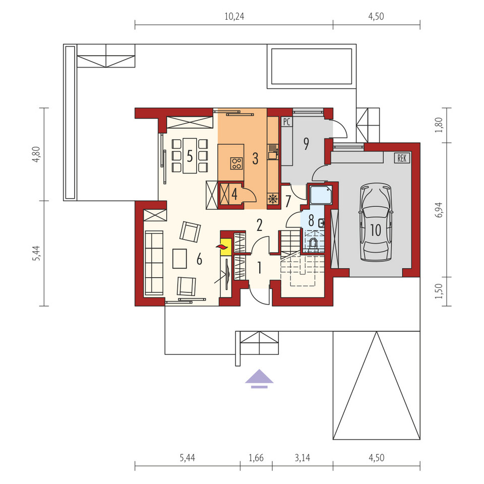 Gotowy projekt domu Mini 5 G1 PLUS - plan 