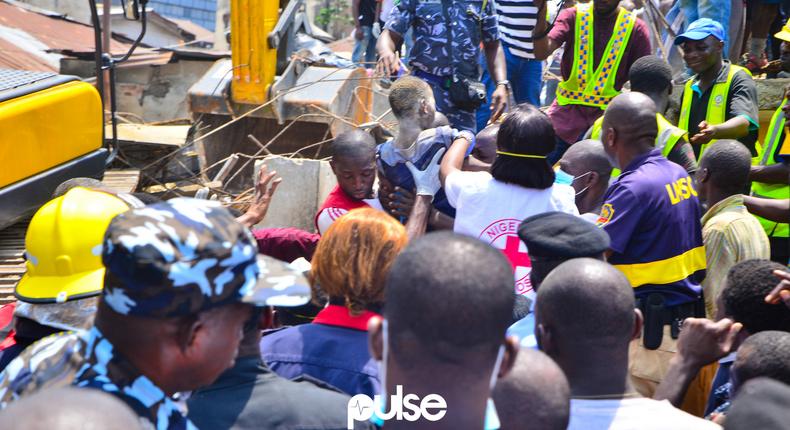 The collapsed building housed a nursery and primary school that had at least 100 pupils on its register