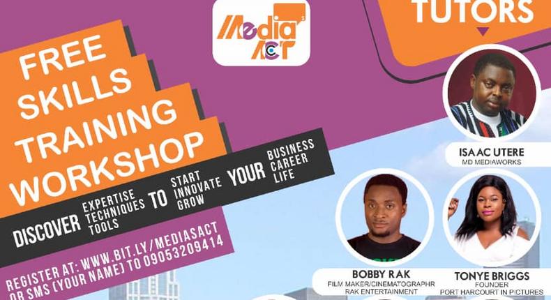 Media's Act: Skills training in the city of Port Harcourt and it is for free
