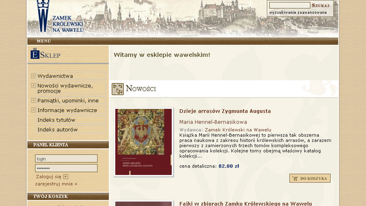 Wawelskie wydawnictwa i pamiątki można kupić nie tylko w Krakowie, ale także w sklepie internetowym uruchomionym przez Zamek Królewski.