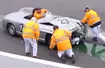  Crash Mercedesa 300 SLS z Jaguarem w Goodwood