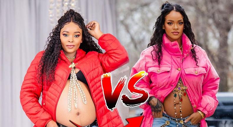 Reactions as Milly WaJesus recreates Rihanna’s pregnancy look 