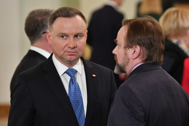 Prezydent RP Andrzej Duda i szef Gabinetu Prezydenta RP Paweł Szrot