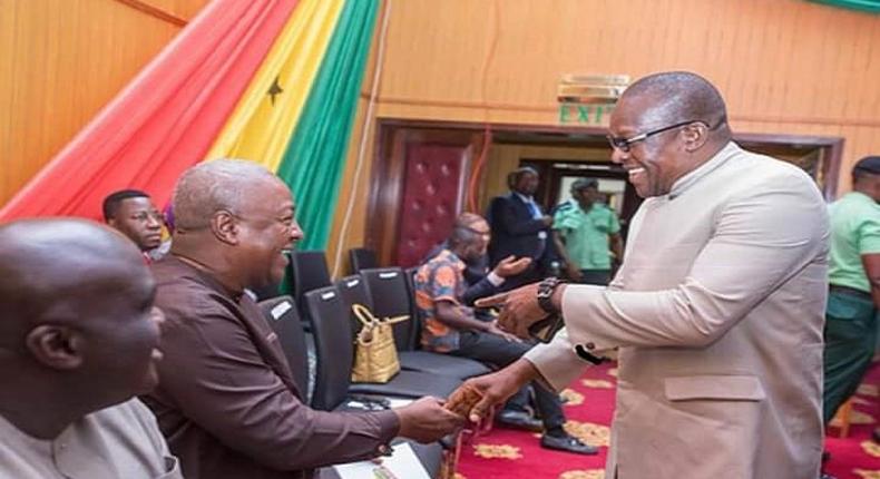 Mahama congratulates Alban Bagbin on his election as Speaker of Parliament 