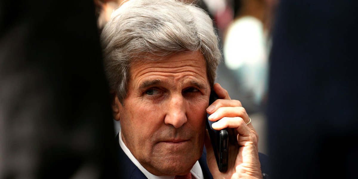 John Kerry at a press conference at the North American Leaders' Summit in Ottawa, Ontario.